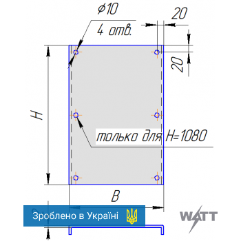 Панель монтажная МП 1080х490