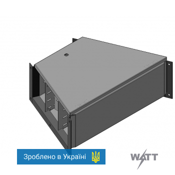 ККБ-3УГП-0,2-0,5 Короб трехканальный угловой горизонтальный поворот  на 45°