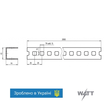 Швеллер УСЭК 53 У3
