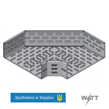 Лоток угловой горизонтальный УГ-100x80-s0,7 УТ1,5 оцинкованная сталь