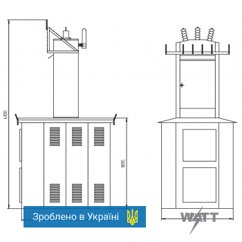 КТПВ 63/6(10)/0,4-У1 Комплектная трансформаторная подстанция с воздушным вводом