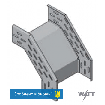 Лоток угловой вертикальный вниз УН-100x100-s0,7 УТ1,5 оцинкованная сталь