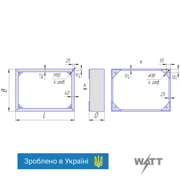 Цоколь сварной ЦС 1000x575x100