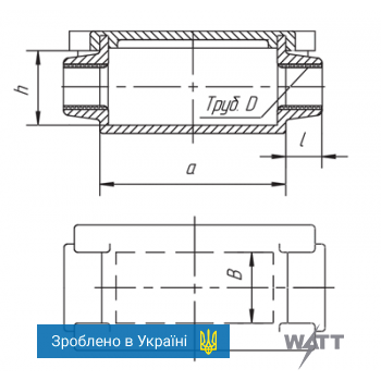 Коробка металлическая прямая КП-3/4" У3,5