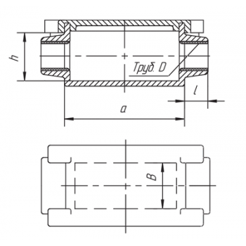 Коробка металлическая прямая КП-3/4" У3,5