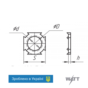 Гайка установочная заземляющая К486 У3