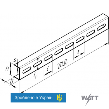 Швеллер К225 (80x40) оцинкованный