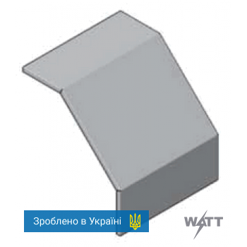 Крышка угловая вертикальная вниз КУН-100x100-s1,5 УХЛ1 нержавеющая сталь
