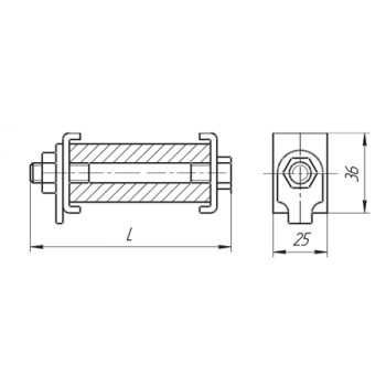 Распорка шинная РШТ-100х10 Распорка шинная РШТ-100х10