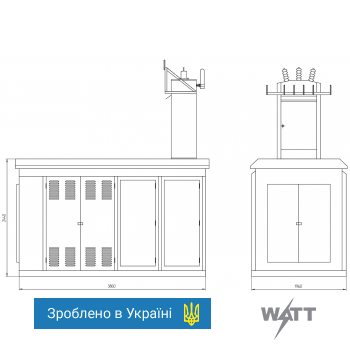 КТПУВ 1000/6(10)/0,4-У1 с воздушным вводом Комплектная трансформаторная подстанция с учетом по сторо