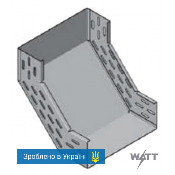 Лоток угловой вертикальный вверх УВ-100x80-s1 УТ1,5 оцинкованная сталь